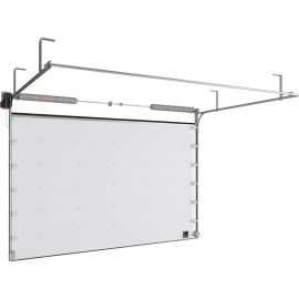 Промышленные секционные ворота из стальных сэндвич-панелей с торсионным механизмом ISD01